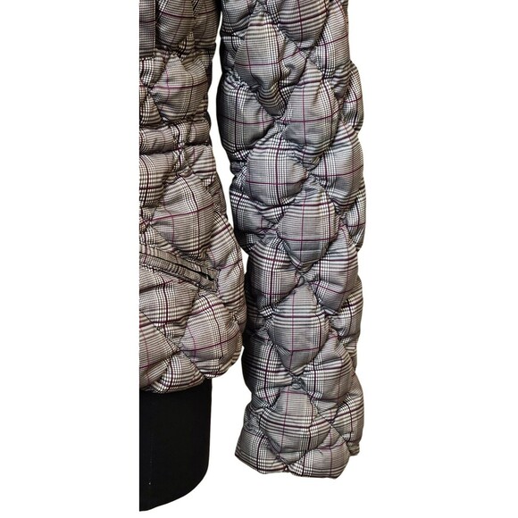 Guess Junior Women's Down Puffer Quilted Jacket Plaid Winter Coat Jacket Size M - Picture 3 of 8